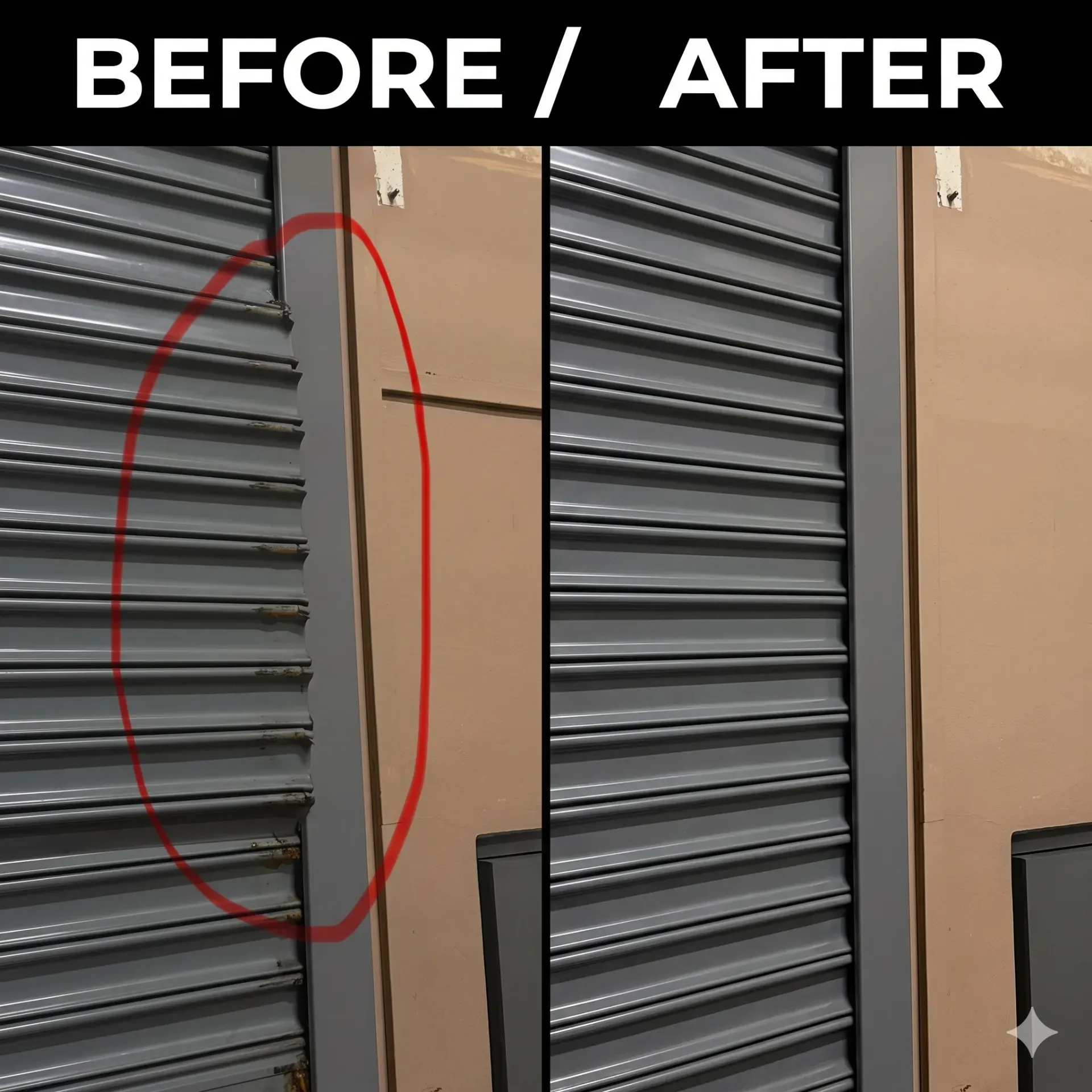 Emergency Derailed Roller Shutter & Guide Rail Realignment