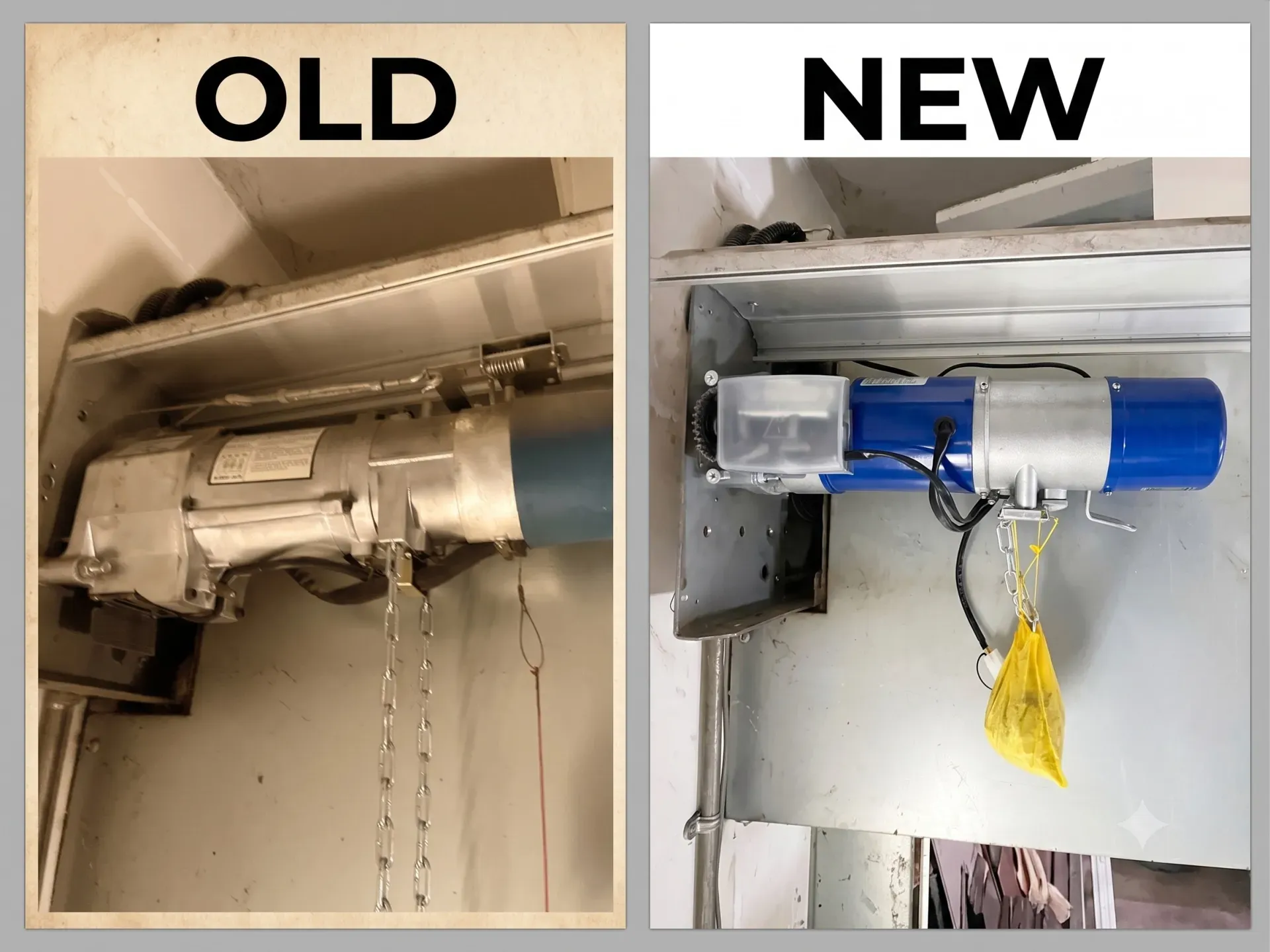 1000kg Single-Phase Fire Shutter Motor Replacement & Fire Alarm Integration